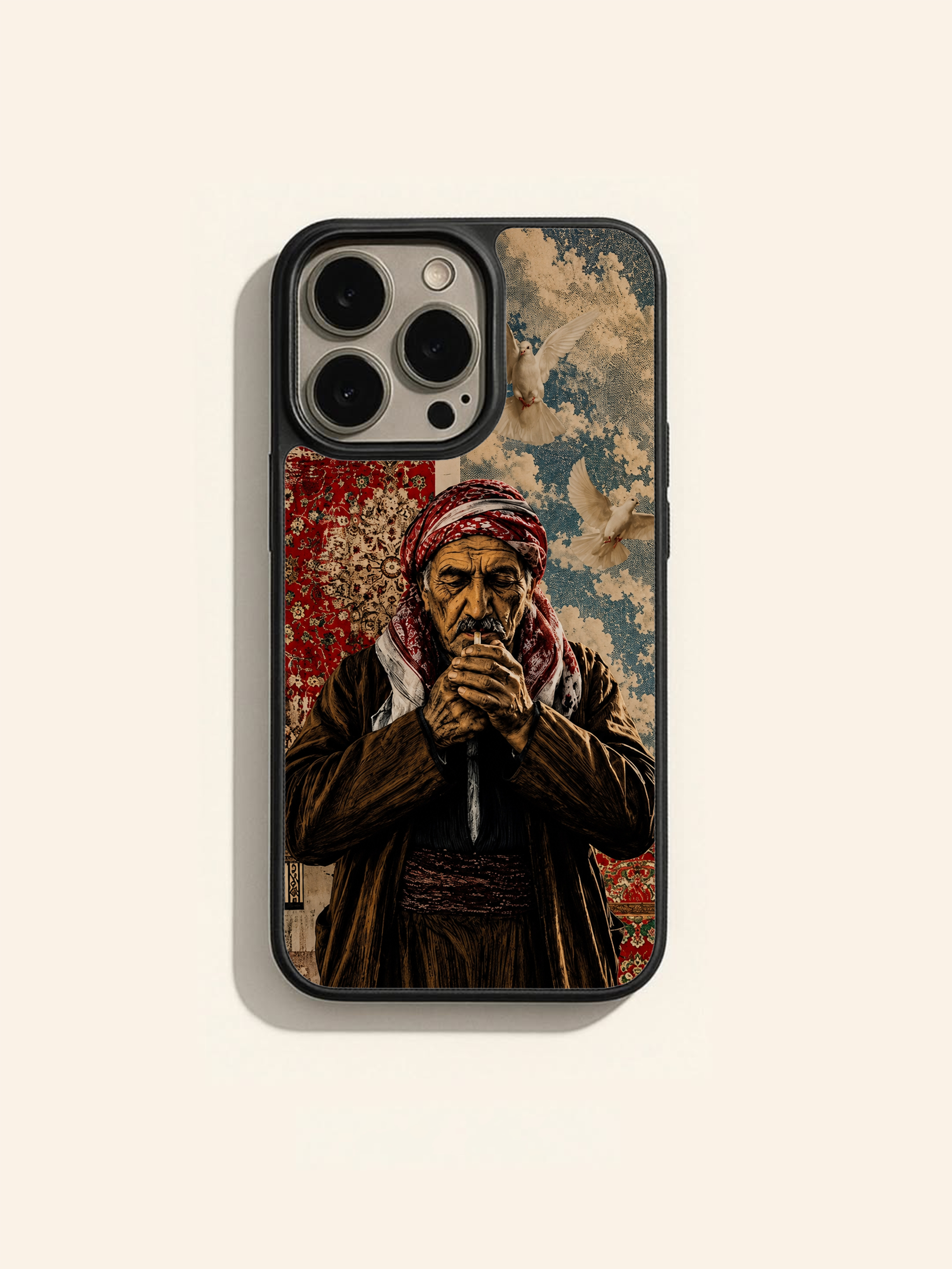 قاب موبایل طرح پیرمرد کورد